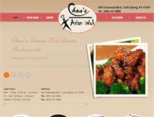 Tablet Screenshot of chansasianwok.com